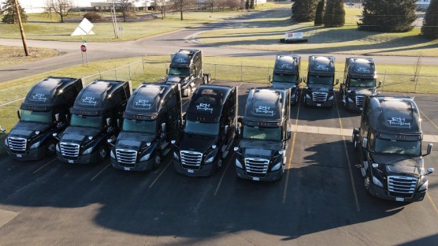 RM Trucking cabs from drone